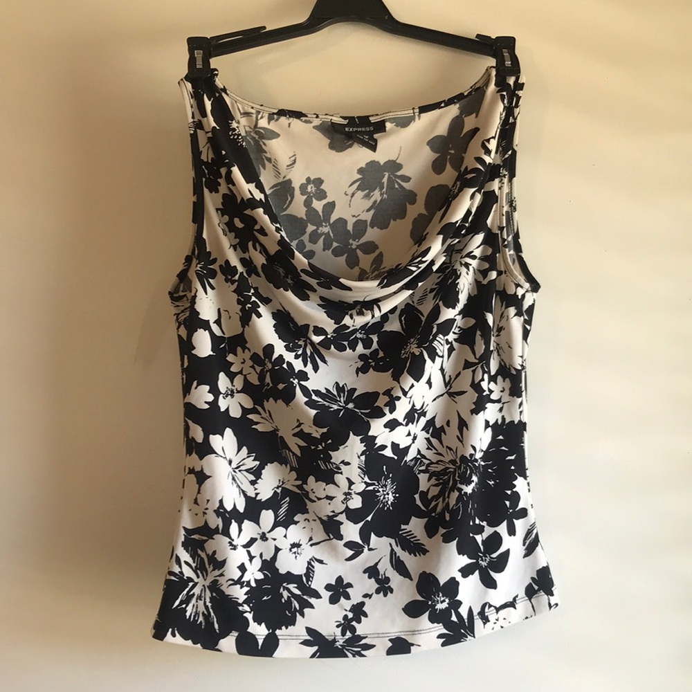 Black and White Floral Top